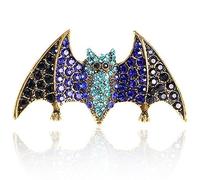 Generic Broche De Murciélago De Halloween Con Diamantes De Imitación, Broche De Murciélago, Regalo De Joyería, Accesorios De Halloween Para Mujeres Y Niñas, 1.38*2.17inch