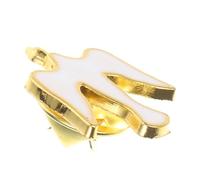 Generic Broche de Paloma Paz Esmaltado para Solapa, Accesorio Cristiano para Comunión y Bautizo, Pin de Solapa Decorativo para Ropa y Bolsos, Diseño Detallado, Color Claro, 1 Unidad