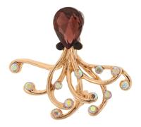 Generic Broche de Pulpo Cristales y Gemas de Imitación Accesorio de Joyería para Mujer Diseño Elegante y Llamativo Adecuado para Fiestas Bodas y Disfraces Adorno de Animal Marino