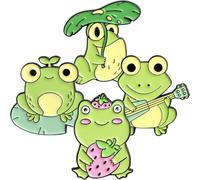 Generic Broche de Rana Esmaltado 4 Piezas Pin Decorativo para Ropa de Mujer Accesorio de Bisutería en Aleación Resistente Diseño Compacto y Ligero para Uso Diario y Ocasiones Obsequios