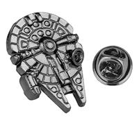 Generic Broche de solapa del Halcón Milenario, S, Zinc, zinc., blanco