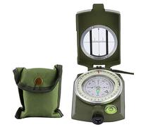 Generic Brújula Impermeable de Estilo Americano, Duradera y Portátil, para Acampar, Senderismo, Aleación de Aluminio Verde Militar, 85x62x25mm