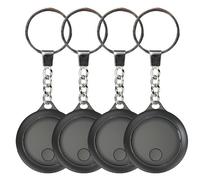 Generic BT Tracker Buscador de Artículos con Alarma Sonora para Llaves, Billetera, Equipaje, Bolsas para Mascotas, Tiempo de Espera Prolongado, para Phone Find My, Material ABS, Negro, Paquete de 4