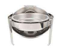 Generic Buffet Server Warmer -set, EU Enchufe de 220 a 240 V Redondeando la Temperatura Ajustable de la Temperatura Ajustable 6L para el Evento (1 sartén de tamaño completo)