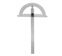 Generic Buscador del ángulo del Transportador de 180 Grados de Alta Precisión Regla de Medición Cromada de Acero Al Carbono para Arquitectos e Ingenieros 80 * 120mm