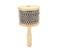 Generic Cabasa de Madera, Instrumento Musical de Manivela con Bolas de Acero Brillante, Ergonómico de Madera para Niños Mayores de 4 Años (Humedad media)