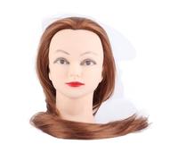 Generic Cabeza de Cosmetología del Modelo Multifuncional Sedoso, Cabeza Modelo con Cabello Largo, para el Peinado de los Maestros de Belleza