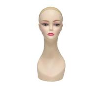 Generic Cabeza de Maniquí Femenina con Peluca Realista, Soporte para Bufandas, Gafas Y Sombreros.