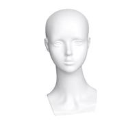 Generic Cabeza de Maniquí Femenina, Soporte para Cabeza de Maniquí, Suministros para La Fabricación de Soportes de Exhibición para Estilismo, para Boutiques, blanco