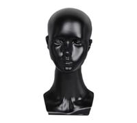 Generic Cabeza de Maniquí Femenina, Soporte para Cabeza de Maniquí, Suministros para La Fabricación de Soportes de Exhibición para Estilismo, para Boutiques, negro