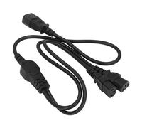 Generic Cable de Extensión de Alimentación Y Divisor el 1M C14 a 2 C13 para Material de PVC Duradero para Equipos de Oficina