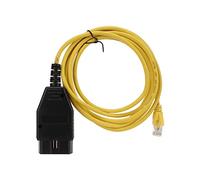 Generic Cable de Interfaz ENET Amarillo de con CD, Fácil Instalación para Codificación y Programación OBD2, Ajuste F Serie 3 Serie 5 7 GT X3