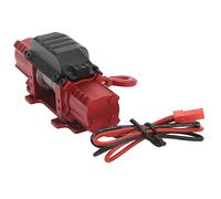 Generic Cabrestante de Aleación de Aluminio para Coche RC, con Doble Motor y Cable Ultrasuave, para Coches RC Crawler 1:10 Axial SCX10 (Rojo)