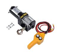 Generic Cabrestante Eléctrico de 3000 Libras con Poste Terminal de Núcleo de Cobre, Cuerda de Alambre de Acero Fuerte, Embrague, Gancho de Acero de Aleación, Potente para Remolcar ATV UTV Kit de