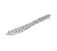 Generic Cadena de Bicicleta de Medio, Luz de Cadena de Bicicletas de 9 Velocidades y Alta Resistencia Flexible con Hebilla para Ciclismo Al Aire (SILVER)