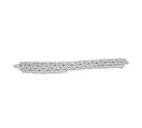 Generic Cadena de Bicicleta Semihueca, Cadena de Bicicleta de Acero de Aleación de 9 Velocidades de Alta Resistencia Liviana con Hebilla para Montar Al Aire Libre (SILVER)