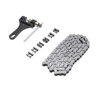 Generic Cadena de Carreras de Motocicletas 420, Cadena Duradera de 106 Eslabones de Alta Resistencia para PW80 CRF50 XR50, Apta para Mini Bicicleta para Vehículos Todo Terreno Todoterreno (GRAY)