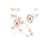 Generic Cadena de Cuentas de Perlas de Imitación de ABS de Oro Rosa de 30 M, Guirnalda de Boda, Cadena para Manualidades DIY con Corte a Cualquier Longitud, Cuentas Que No Se Caen