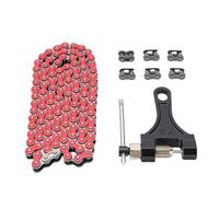 Generic Cadena de Motocicleta 420 Cadena de Rodillos de 120 Eslabones de Acero de Alta Resistencia para CRF150 Grom ATV Quad, Reemplazo para Conductores de 50 Ml, 70 Ml, 90, 110 y 125 (rojo)