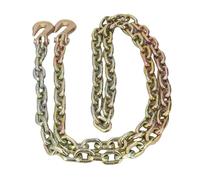 Generic Cadena de Remolque con Ganchos Dobles Cadena de Remolque Galvanizada Resistente de 3/8 de Pulgada para Uso en Obras y Fábricas 3 Metros 6600 Libras