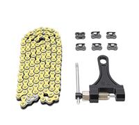 Generic Cadena de Transmisión de Motocicleta, Cadena de Rodillos Duradera de 120 Eslabones para Motocicletas Todoterreno CRF150 Grom (YELLOW)