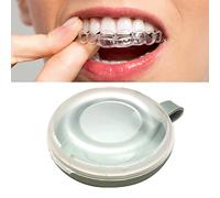 Generic Caja de Almacenamiento de Frenos Postizos, Recipiente de Almacenamiento de Retención Excelente Sellado a Prueba de Polvo ABS Delicado de Moda Ortodoncia Portátil de Moda para el Hogar (GREEN)