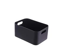 Generic - Caja de almacenamiento de plástico, cesta cosmética, para artículos pequeños, para aperitivos y hogares, organizadores y almacenamiento en el armario (negro, talla única)