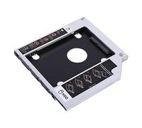 Generic Caja de Aluminio HDD SSD de 9,5 Mm para Disco Duro para Computadora Portátil Soporte de Arranque Dual Unidad de 2,5 Pulgadas e Interfaz óptica en Gris Espacial