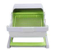 Generic Caja de arena para gatos autolimpiable, estilo cubo de inclinación grande, bandeja semiautomática para gatos con fácil montaje, para gatos de