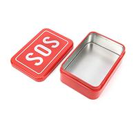 Generic Caja de Herramientas SOS de Acero Inoxidable para Equipo de Supervivencia de Emergencia, Caja de Autoservicio para Acampar Al Aire, Senderismo, Equitación, Patinaje, 1,8 Oz