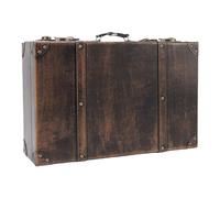 Generic Caja de Maleta, Caja de Almacenamiento Decorativo Vintage Multipropósito Resistente para la Decoración de la Boda de Cumpleaños (BROWN)
