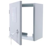 Generic Caja de Medidor Eléctrico para Exterior Cubierta Transparente y Diseño sin Fondo en Hierro, Resistente a Condiciones Climáticas para Uso Industrial y Montaje Superficial