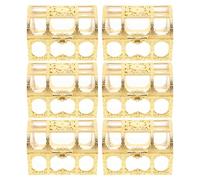 Generic Caja de Obsequio para Dulces de Boda Forma de Cofre, 6 Unidades, Tamaño Pequeño 7.4x5.2x5 Cm, Color Dorado Metálico, Adecuado para Chocolates y Detalles en Celebraciones