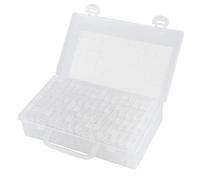 Generic Caja de Pintura de Diamantes con 64 Ranuras para Organizar Cuentas y Manualidades, Caja de Almacenamiento de Plástico Duradero 22,2x13,3x5,2 Cm