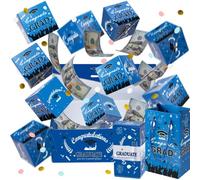 Generic Caja de regalo sorpresa de graduación con confeti (azul 10 piezas) | Cajas de regalo con confeti, 10/20 cajas desplegables, sobres plegables únicos para Navidad, celebraciones