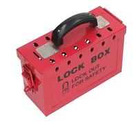 Generic Caja de Seguridad para Bloqueo y Etiquetado de Acero Inoxidable, Duradera, Calibre 13, Portátil, para Cumplimiento de OSHA, Ideal para Trabajadores, 1 Caja de Bloqueo y Etiquetado