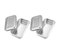 Generic Caja Esterilizadora de Herramientas para Uñas 2 Piezas 20 Cm Acero Inoxidable 201 Tapa Bandeja para Implementos de Manicura Profesional en Salones y Spas