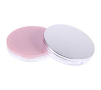 Generic Caja para Polvos Sueltos 5 G, 2 Unidades, Diseño Ultradelgado Esponja Aplicadora, Color Plateado y Rosa, Estuche Vacío Compacto para Maquillaje y Viaje