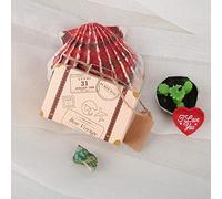 Generic Cajas de Regalo para Maletas con Temática de Viaje, Minibolsa de Regalo Vintage, 50 Uds., para Boda, Cumpleaños