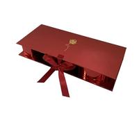 Generic Cajas florales vacías para el día de la madre, contenedor de regalo con texto en inglés "I Love You Mom", color rojo