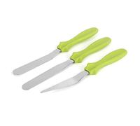 Generic Cake Spatula, Cookie Spatula Espatulas para Reemposteria Tres Estilos Distintos de 3 X Espátulas de Hornear de Acero Inoxidable para Panadería (GREEN)