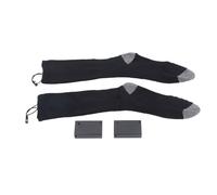 Generic Calcetines de Algodón Cómodos con Calefacción Eléctrica para Senderismo en Invierno, Calentadores de Pies Térmicos con Pilas para Actividades Al Aire Libre (Black)