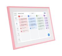 Generic Calendario Digital Inteligente de 10,1 Pulgadas con Pantalla Táctil HD Planificador Familiar para el Hogar Rosa, Gestión de Tareas de Sincronización WiFi para el Hogar, Ideal para Familias