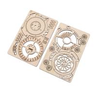 Generic Calendario Mecánico de Madera Modelo de Rompecabezas Diseño Vintage Cronometrador Funcional para Ideas de Regalos Familiares