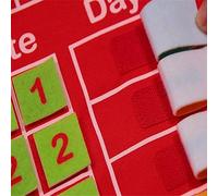Generic Calendario para Niños Calendario Interactivo de Aprendizaje para Colgar en la Pared para Niños, Contenido Rico con Divertida Funda para el Dedo, para Educación Temprana Preescolar - (rojo)