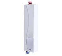 Generic Calentador de Agua Eléctrico Instantáneo sin Tanque, Compacto, Eficiente, Inoxidable, para Baño, Cocina, 3000W, Mini (Tesoro de cocina blanco)