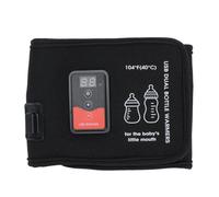 Generic Calentador de Biberones de Leche con Temperatura Ajustable, Pantalla LCD Alimentada por USB para Leche Materna, Bolsa Aislante para Biberones Dobles, Adecuado para Gemelos y Hermanos