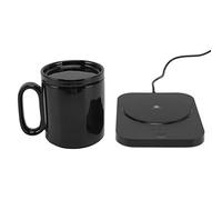 Generic Calentador de café Eléctrico Inteligente, Calentador de Tazas, Recipiente para Bebidas con 2 Ajustes de Temperatura, Ideal para Escritorio de Oficina, té y Cacao (Black)