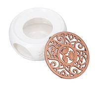 Generic Calentador de Velas de té de Cerámica de Primera Calidad con Fondo Cóncavo para Calentar Teteras y Conservar Alimentos para Cafetería de Oficina Familiar