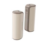 Generic Calentadores de Manos Magnéticos Recargables 2 en 1, Calentador de Manos Portátil para Invierno con Control de Temperatura Inteligente para Actividades Al Aire Libre (Beige)
